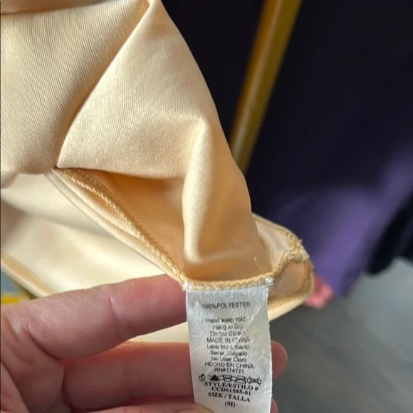 Cream V-Neck Sundress with Bishop Sleeves - Picture 5 of 6